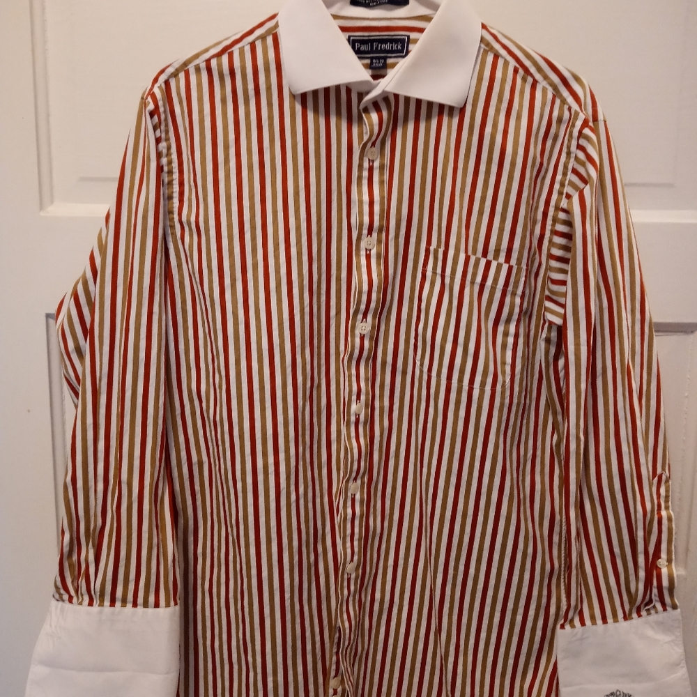 Paul Frederick Men's Dress Shirt 16.5-33 Trim Fit